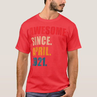 Geweldige sinds april 2021  gepersonaliseerde gebo t-shirt