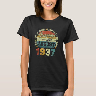 Geweldige sinds augustus 1937 85e geboortedag t-shirt