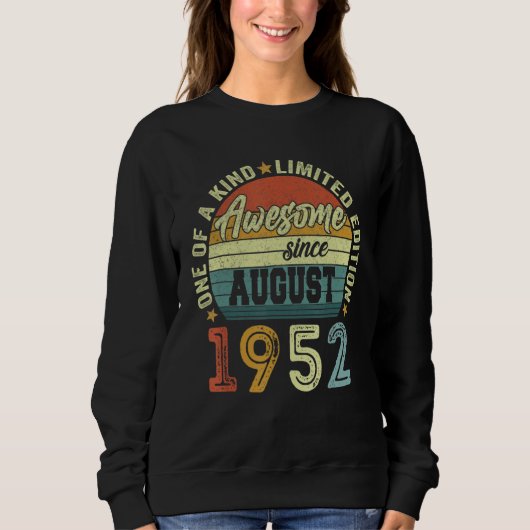 Geweldige sinds augustus 1952 70 jaar oud 70 jaar trui (Voorkant)
