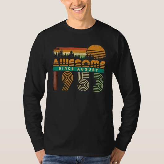 Geweldige sinds augustus 1953 Grootouders Verjaard T-shirt (Voorkant)