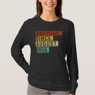 Geweldige sinds augustus 1956 66e verjaardag t-shirt