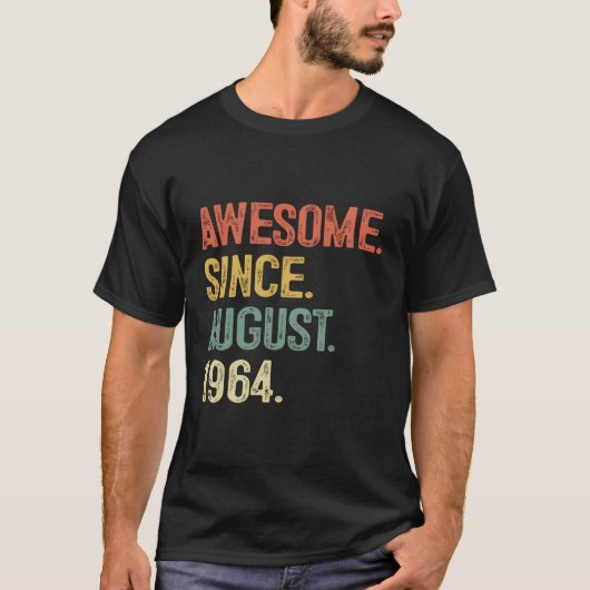 Geweldige sinds augustus 1964 59th voor t-shirt (Voorkant)