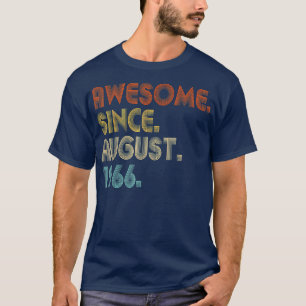 Geweldige sinds augustus 1966  56e verjaardag t-shirt