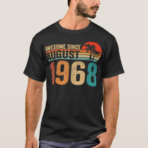 Geweldige sinds augustus 1968 54 jaar oud en 54 ja t-shirt