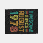 Geweldige sinds augustus 1978 Jaar 47e Verjaardag  Fleece Deken (Voorkant (Horizontaal))