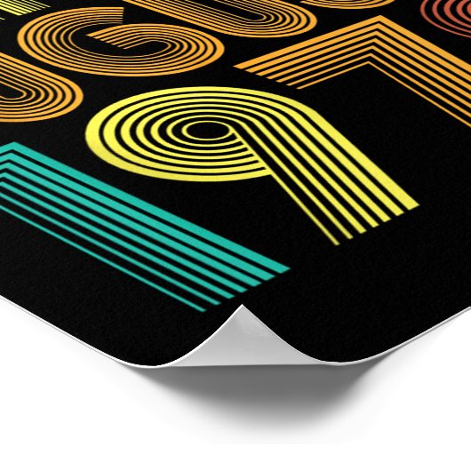 Geweldige sinds augustus 1978 Jaar 47e Verjaardag  Poster (Hoek)