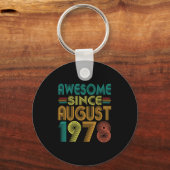 Geweldige sinds augustus 1978 Jaar 47e Verjaardag Sleutelhanger (Voorkant)