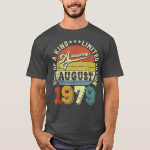 Geweldige sinds augustus 1979 43 jaar oud en 43 ja t-shirt