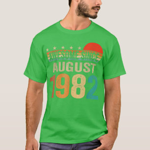 Geweldige sinds augustus 1982 40 jaar oud en 40e g t-shirt