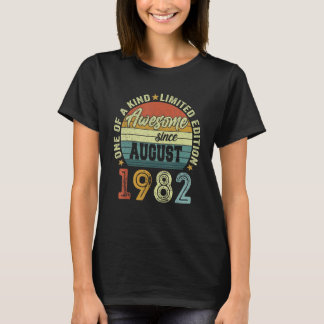 Geweldige sinds augustus 1982 40 jaar oud en 40e g t-shirt
