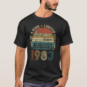 Geweldige sinds augustus 1983 Mannen 40e geboorte T-shirt