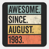 Geweldige sinds augustus 1983 Sticker (Voorkant)