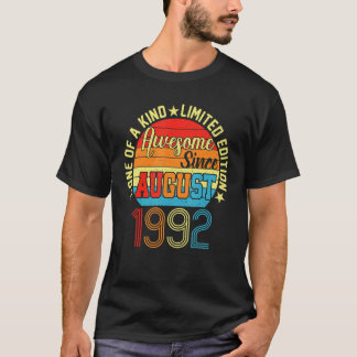 Geweldige sinds augustus 1992 30 jaar oud en 30 ja t-shirt