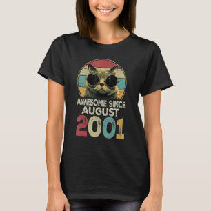 Geweldige sinds augustus 2001 22 jaar oude kat 22e t-shirt