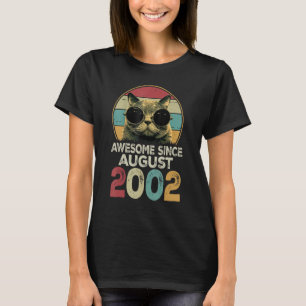 Geweldige sinds augustus 2002 21 jaar oude kat 21e t-shirt