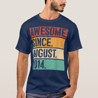 Geweldige sinds augustus 2014 8e verjaardag Gift 8 T-shirt