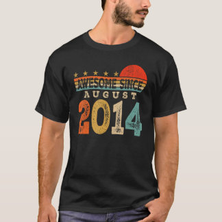 Geweldige sinds augustus 2014 9 jaar oud 9 jaar t-shirt