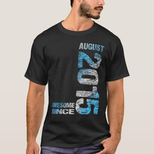 Geweldige sinds augustus 2015 8e geboortedag Gebor T-shirt (Voorkant)