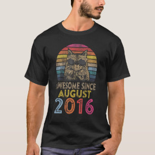 Geweldige sinds augustus 2016 7 jaar oud 7 jarig t-shirt