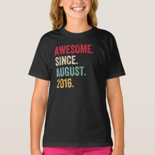 Geweldige sinds augustus 2016 Retro Birthday T-shirt