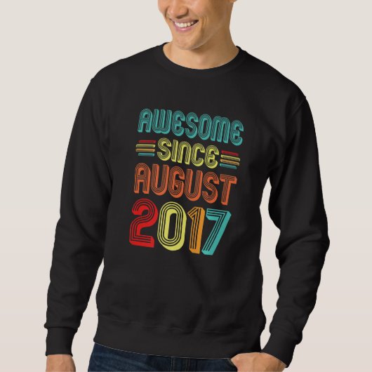 Geweldige sinds augustus 2017 5e verjaardag Vintag Trui (Voorkant)