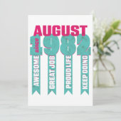  Geweldige sinds Birthdag 1982 Kaart (Staand voorkant)