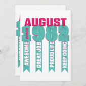  Geweldige sinds Birthdag 1982 Kaart (Voorkant / Achterkant)