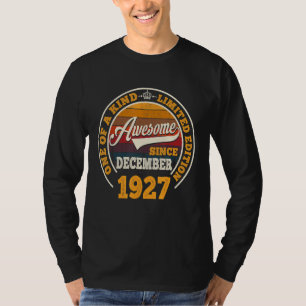 Geweldige sinds december 1927 95e verjaardag 95 ja t-shirt