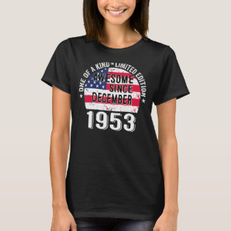 Geweldige sinds december 1953 Vintage 69 jaar oud T-shirt