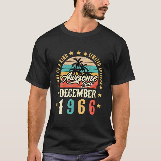 Geweldige sinds december 1966 55e verjaardag t-shirt (Voorkant)