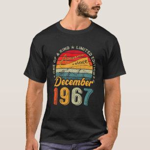 Geweldige sinds december 1967 55 jaar oud 55 t-shirt