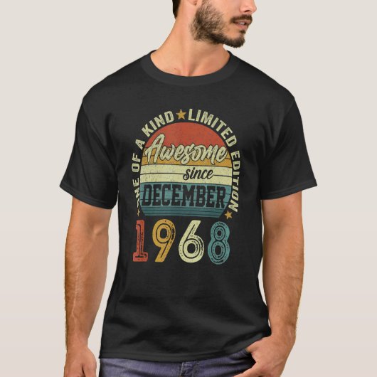 Geweldige sinds december 1968 54 jaar oud en 54 ja t-shirt (Voorkant)