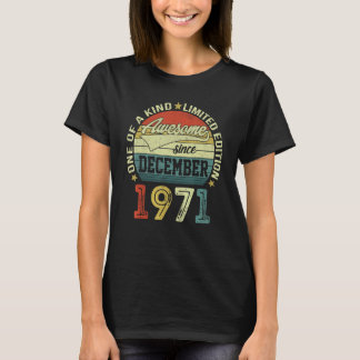 Geweldige sinds december 1971 51 jaar oud dag 51 t-shirt