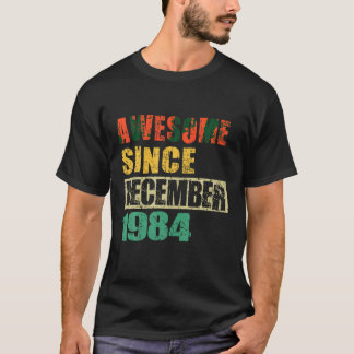Geweldige sinds december 1984 40 jaar oud 40e gebo t-shirt