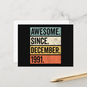 Geweldige sinds december 1991 briefkaart