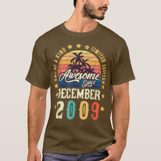Geweldige sinds december 2009  12e verjaardag t-shirt