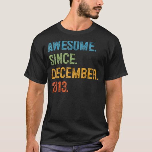 Geweldige sinds december 2013 9e verjaardag 9 jaar t-shirt (Voorkant)