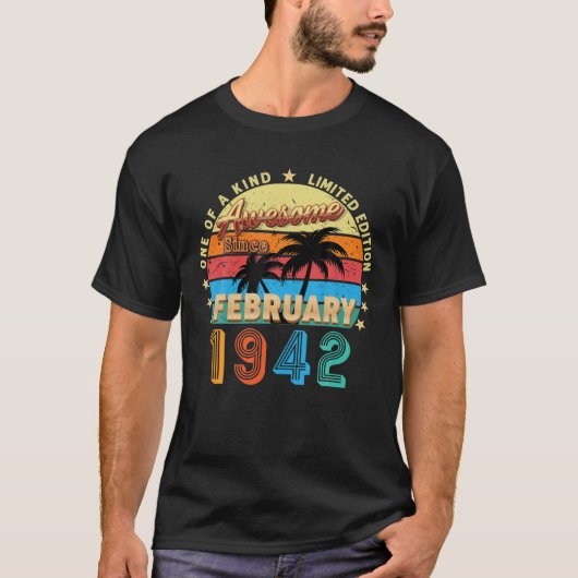 Geweldige sinds februari 1942 80e verjaardag Limit T-shirt (Voorkant)
