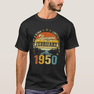 Geweldige sinds februari 1950  72e verjaardag t-shirt
