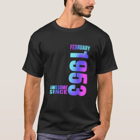 Geweldige Sinds februari 1953 gelukkig 70th Bir T-shirt (Voorkant)
