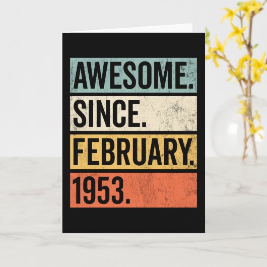 Geweldige sinds februari 1953 kaart (Gele Bloem)