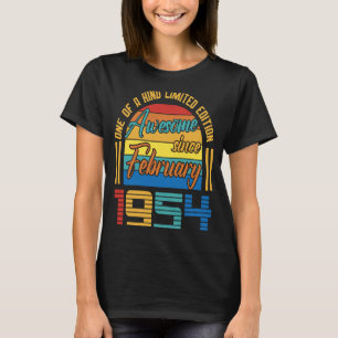 Geweldige sinds februari 1954 69 jaar oud en 69 ja t-shirt