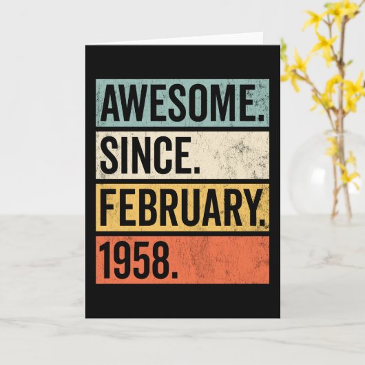 Geweldige sinds februari 1958 kaart (Gele Bloem)