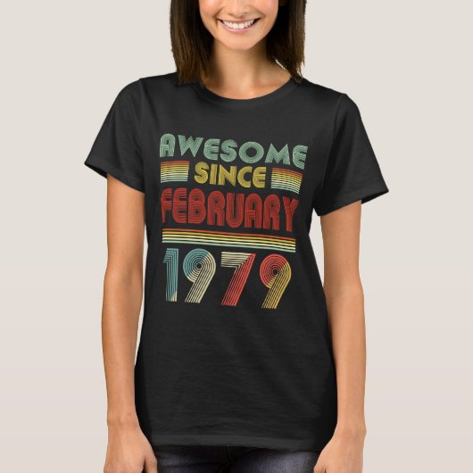 Geweldige sinds FEBRUARI 1979, 41 jaar oud T-shirt (Voorkant)