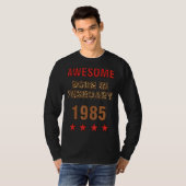 Geweldige sinds februari 1985 Leopard Print Februa T-shirt (Voorkant volledig)