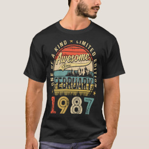 Geweldige sinds februari 1987 36 jaar oud en 36 ja t-shirt