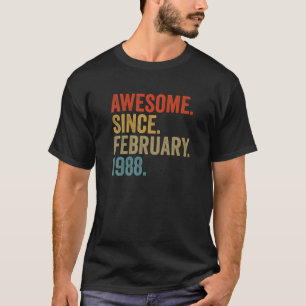 Geweldige sinds februari 1988 34e verjaardag  t-shirt