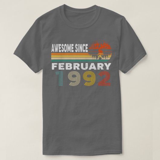 Geweldige sinds februari 1992 t-shirt (Design voorkant)