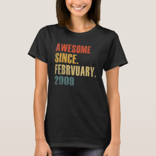 Geweldige sinds februari 2009 13e verjaardag T-shirt