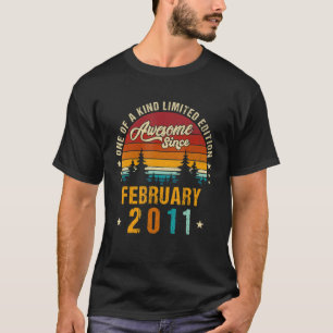 Geweldige sinds februari 2011, vintage 11e Verjaar T-shirt